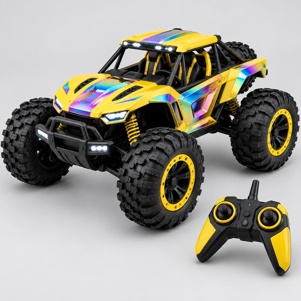 Carrinho 4x4 de Controle Remoto Recarregável — Amarelo